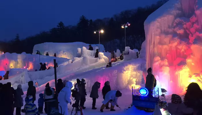 shikotsu ice festival in hokkaido japan